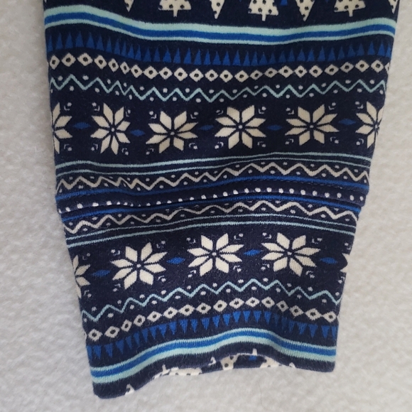 Lands' End Women's Blue White Floral Striped Top - Picture 6 of 9